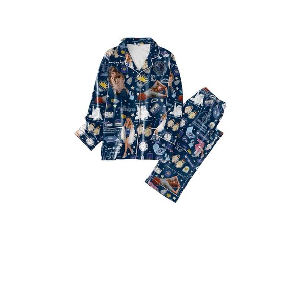 Taylor Swift Midnights Two Piece Pajama Sleep Set Large - Picture 2 of 16